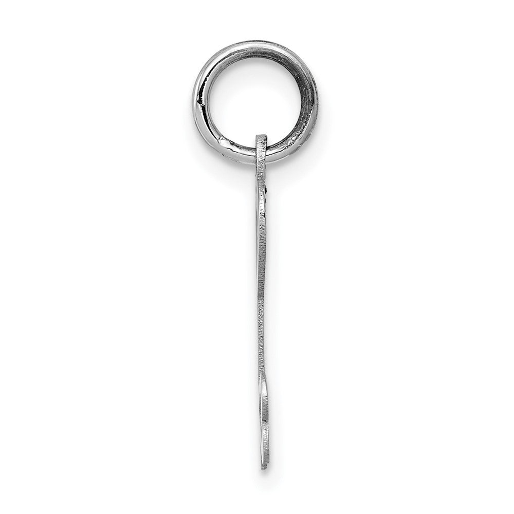 14K Weißgold 14K Weißgold Herz-shaped Key und Schloss Charm