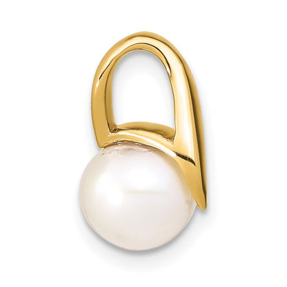 14K Gelbgold 14K 8-9mm Weiß Süßwasser Zuchtperle Anhänger