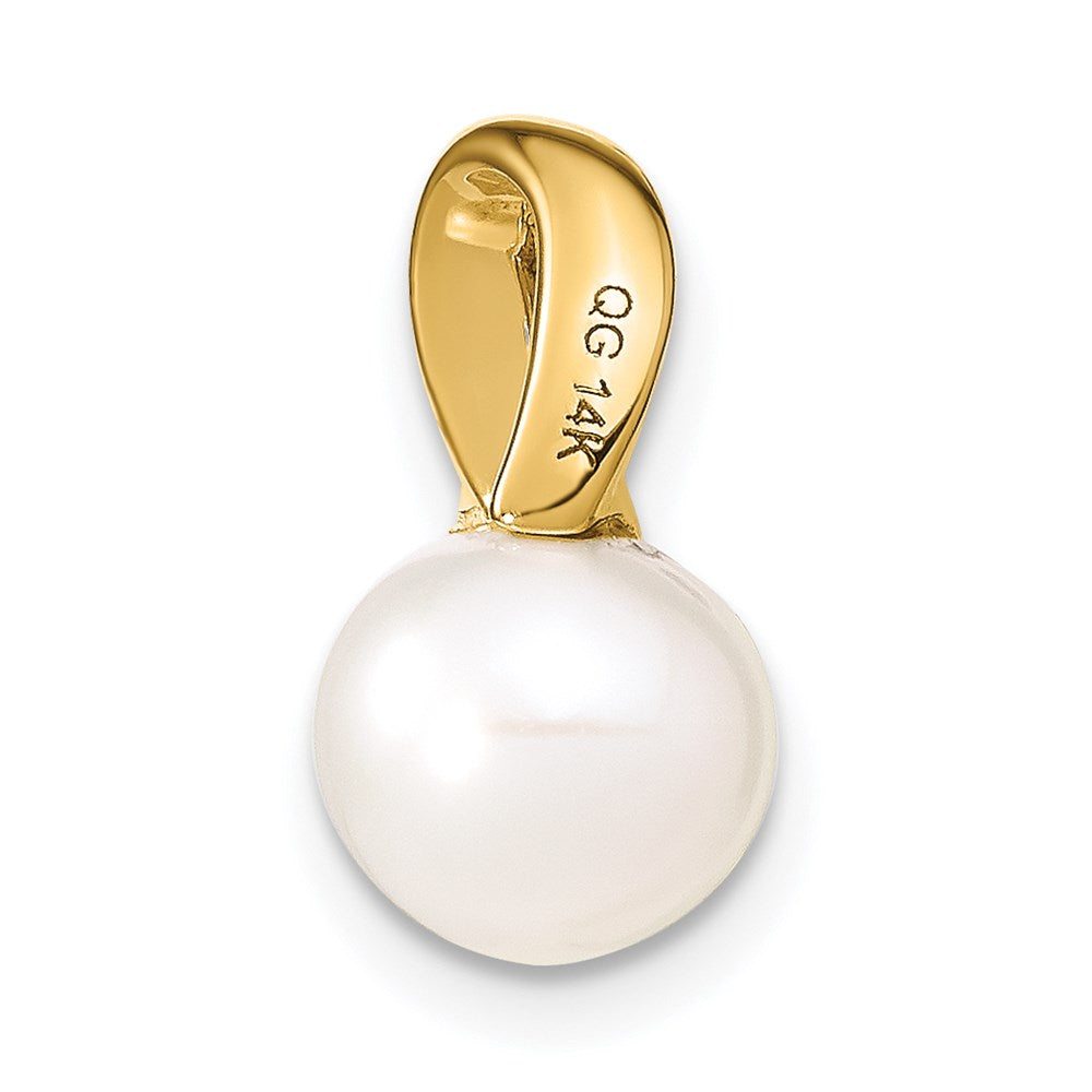 14K Gelbgold 14K 8-9mm Weiß Süßwasser Zuchtperle Anhänger