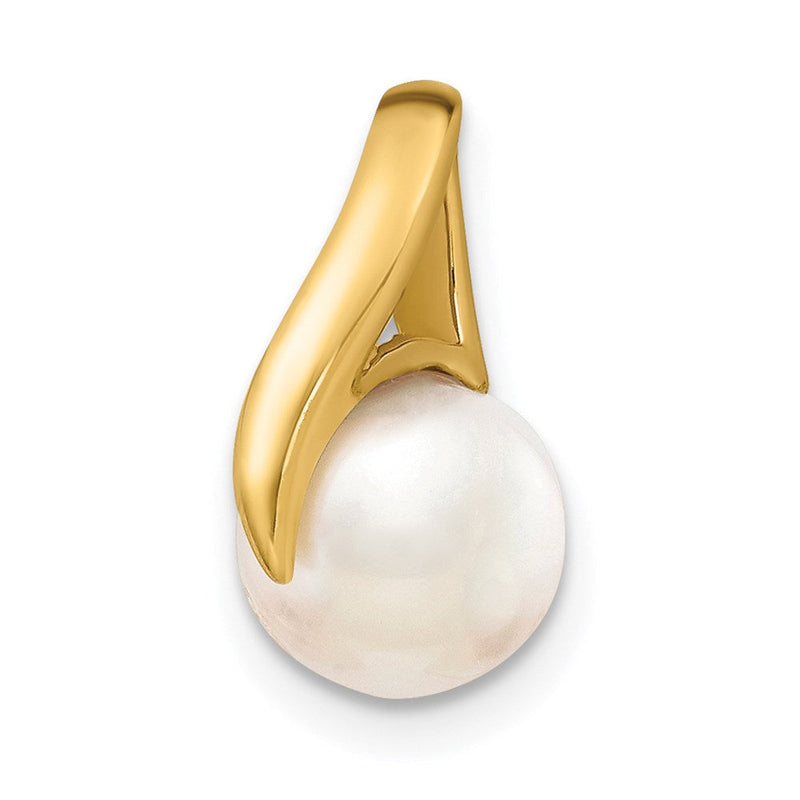 14K Gelbgold 14K 8-9mm Weiß Süßwasser Zuchtperle Anhänger