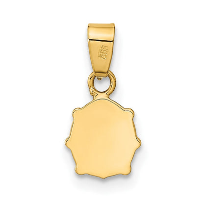 14K Gelbgold 14K Poliert Rot/black Emaille Marienkäfer Anhänger