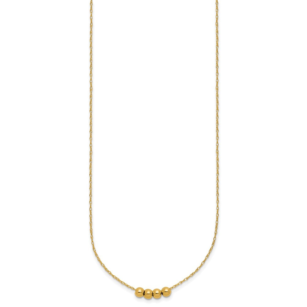 14K Gelbgold mit 4, 4mm Perle Halskette