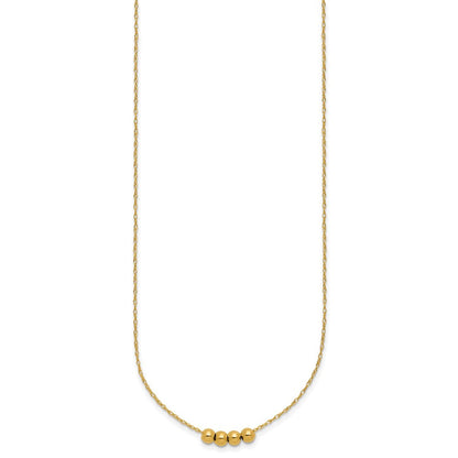 14K Gelbgold mit 4, 4mm Perle Halskette