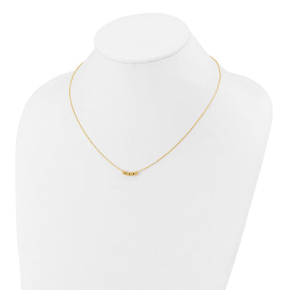 14K Gelbgold mit 4, 4mm Perle Halskette