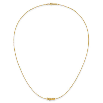 14K Gelbgold mit 4, 4mm Perle Halskette