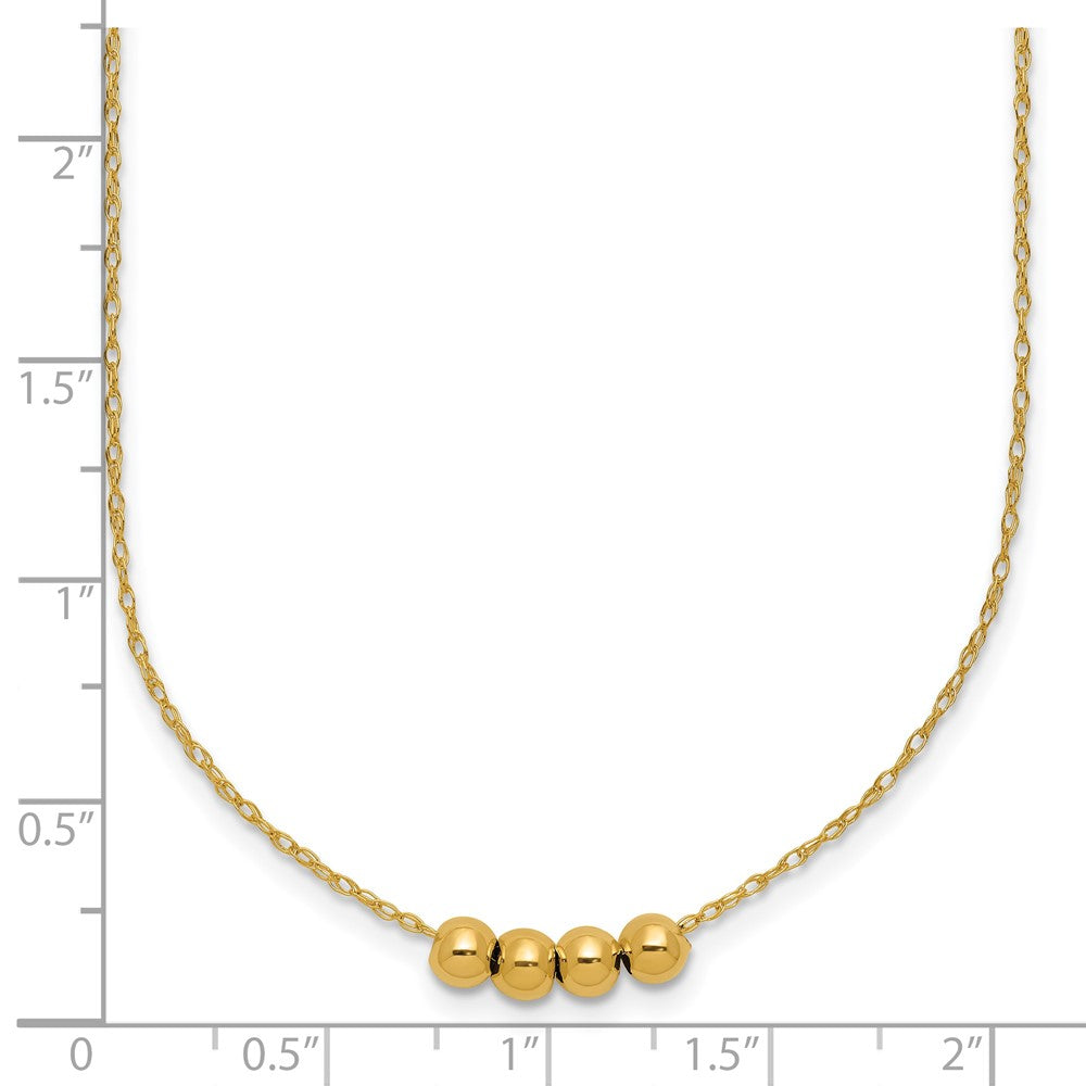 14K Gelbgold mit 4, 4mm Perle Halskette