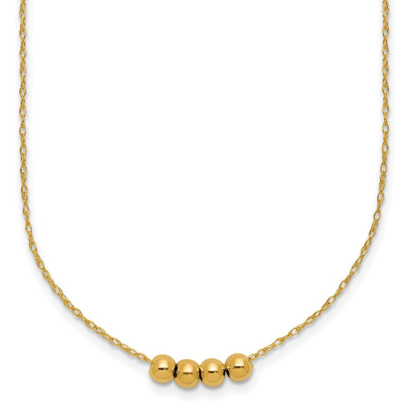 14K Gelbgold mit 4, 4mm Perle Halskette