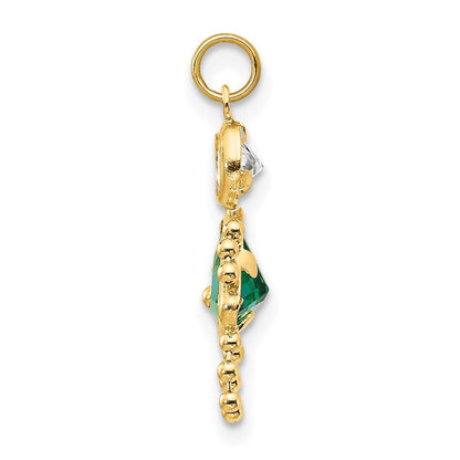 14K Gelbgold 14K May Mädchen Geburtsstein Charm