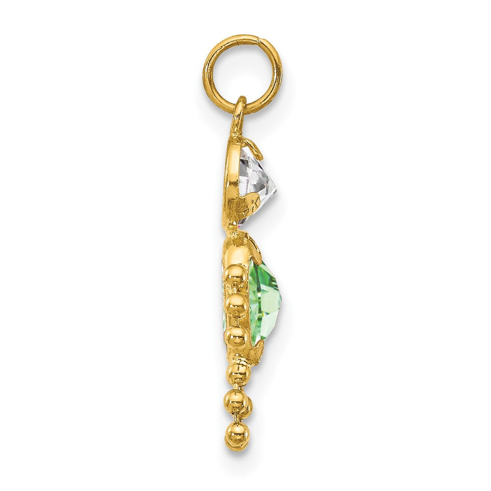 14K Gelbgold 14K August Junge Geburtsstein Charm