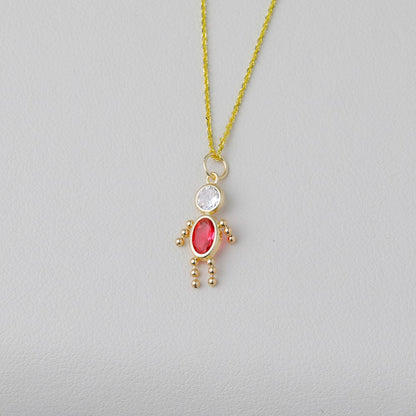14K Gelbgold.8mm Diamantiert Ankerkette mit Karabinerverschluss Halskette