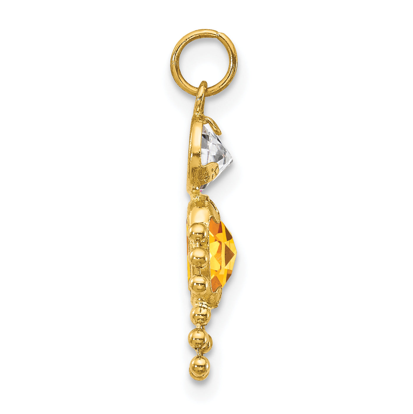 14K Gelbgold 14K November Junge Geburtsstein Charm