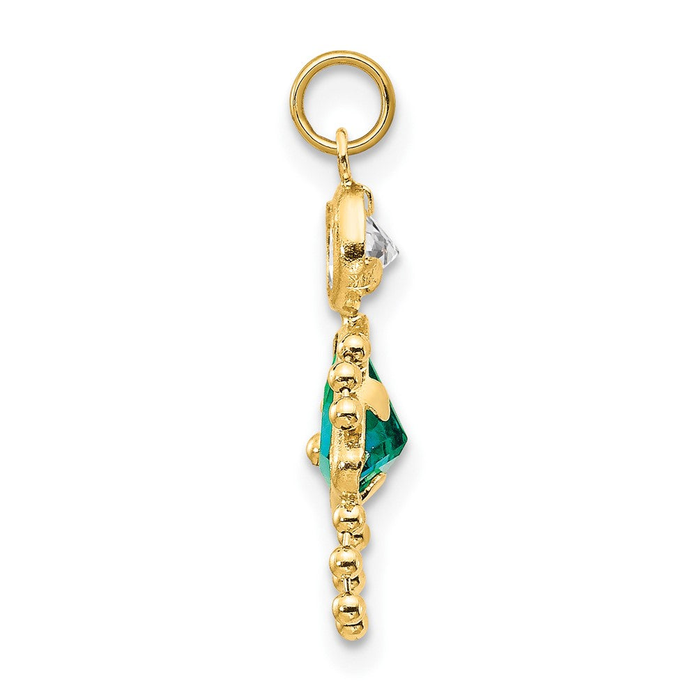 14K Gelbgold 14K December Mädchen Geburtsstein Charm