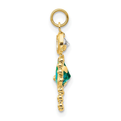 14K Gelbgold 14K December Mädchen Geburtsstein Charm