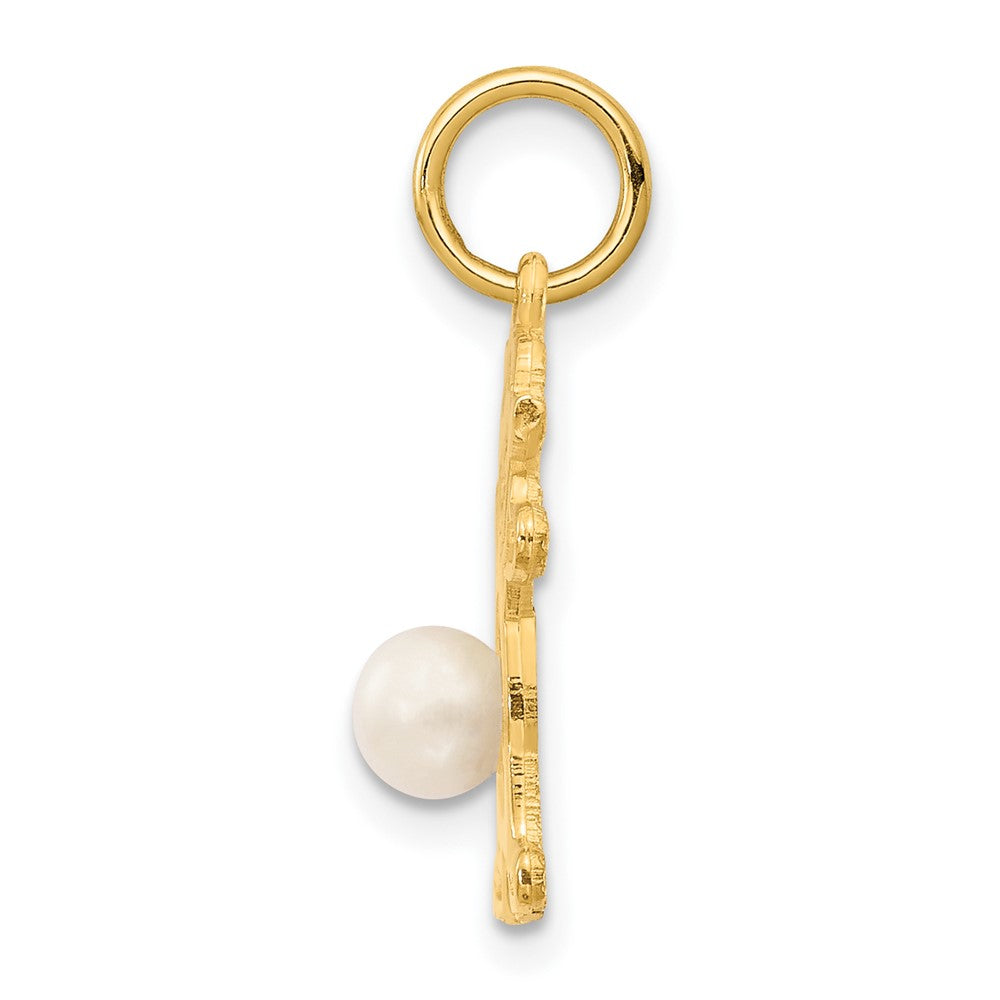 14K Gelbgold 14K Mädchen 4mm Fw Zuchtperle -june