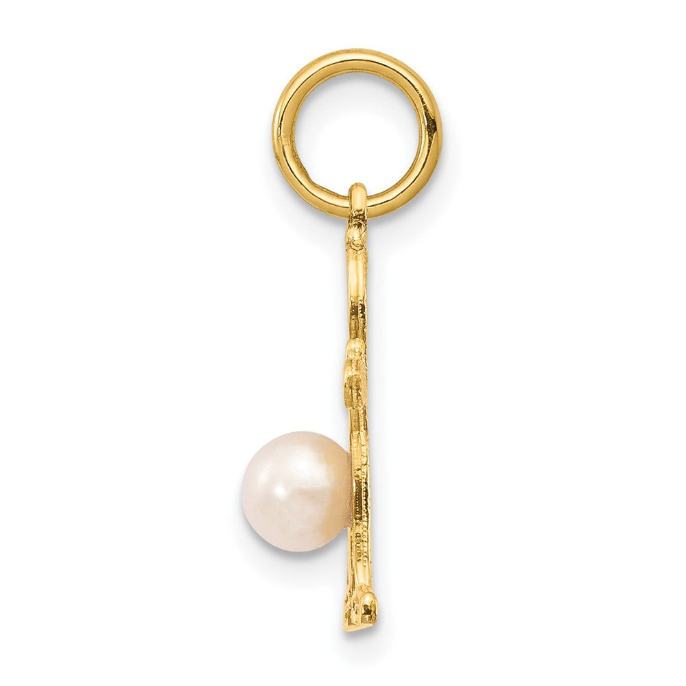 14K Gelbgold 14K Junge 4mm Fw Zuchtperle -june