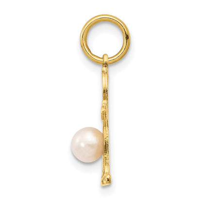 14K Gelbgold 14K Junge 4mm Fw Zuchtperle -june