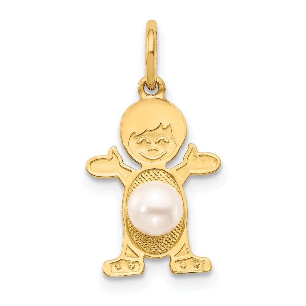 14K Gelbgold 14K Junge 4mm Fw Zuchtperle -june