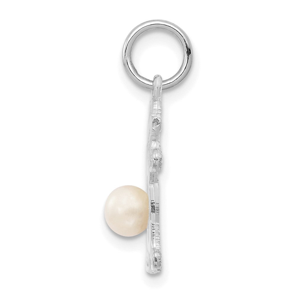 14K Weißgold 14K Weißgold Mädchen 4mm Fw Zuchtperle -june