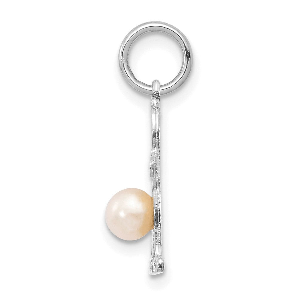 14K Weißgold 14K Weißgold Junge 4mm Fw Zuchtperle -june