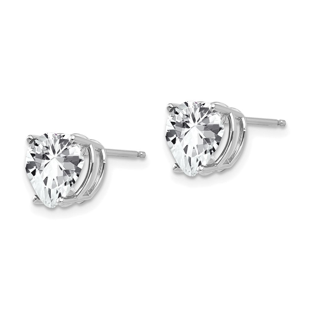 14K Gelbgold Ohrstecker mit Zirkonia in Herzform