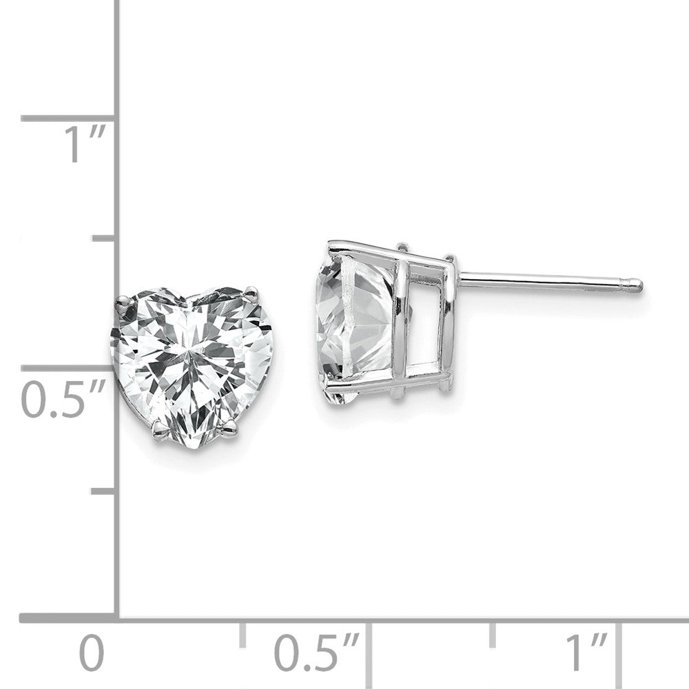 14K Gelbgold Ohrstecker mit Zirkonia in Herzform