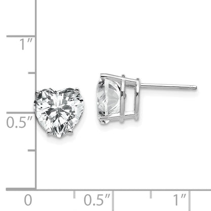 14K Gelbgold Ohrstecker mit Zirkonia in Herzform