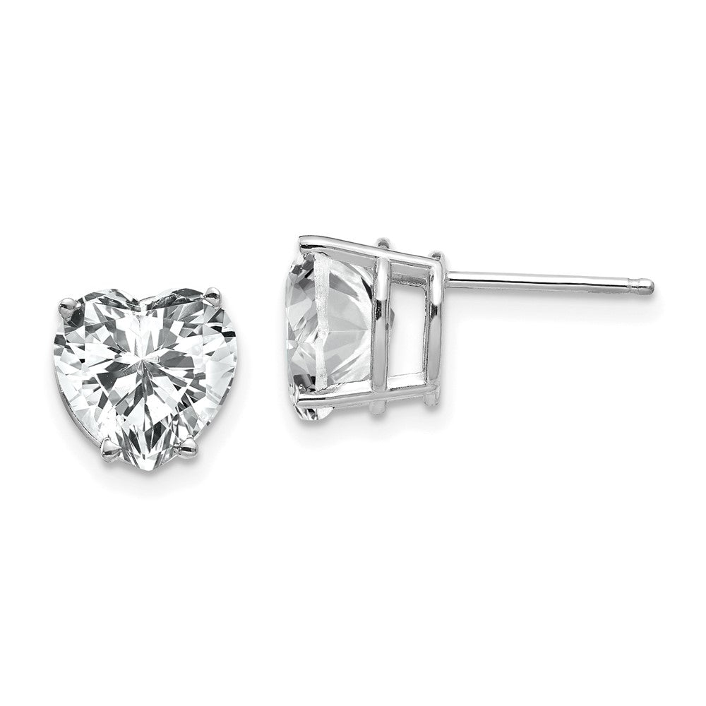 14K Gelbgold Ohrstecker mit Zirkonia in Herzform