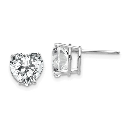 14K Gelbgold Ohrstecker mit Zirkonia in Herzform