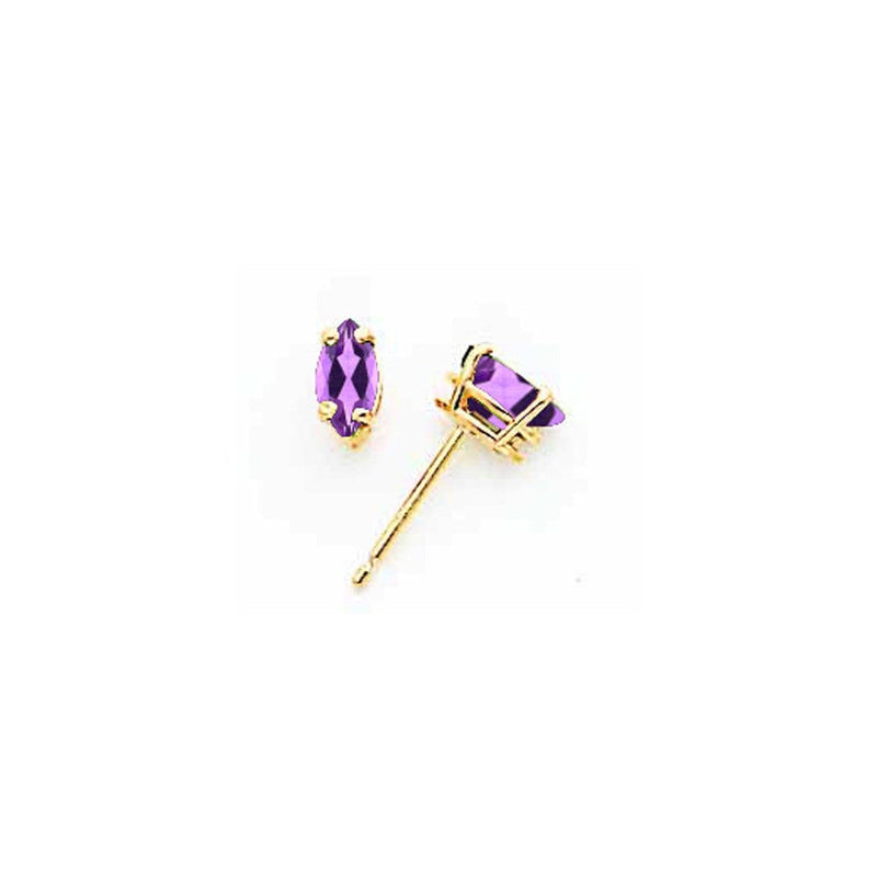 14K Gelbgold Tsavorit-Marquise-Ohrstecker