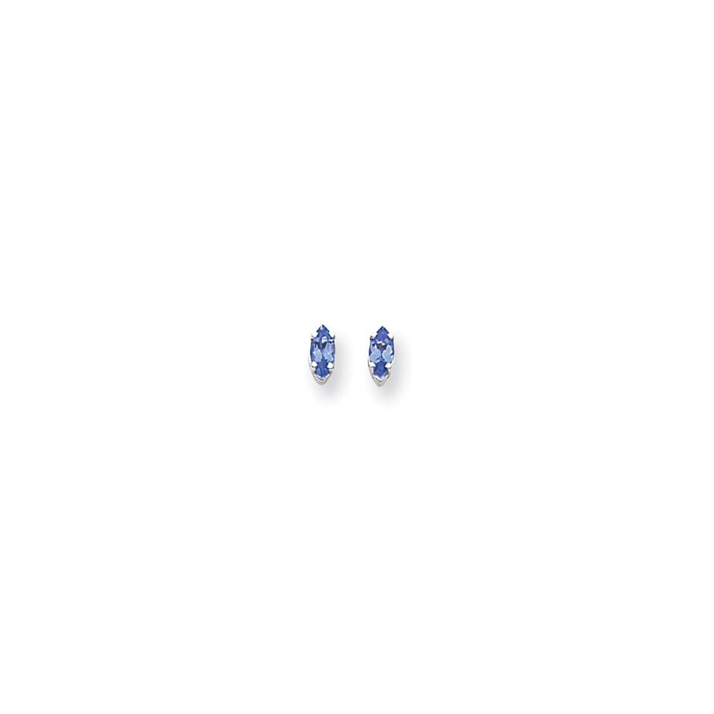 14K Gelbgold Tsavorit-Marquise-Ohrstecker