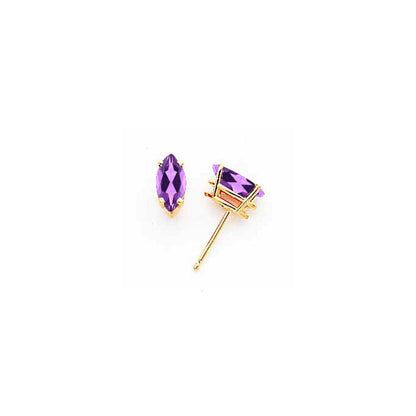 14K Gelbgold Ohrstecker mit Tsavorit im Marquise-Schliff