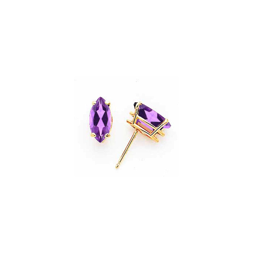 14K Gelbgold Ohrringe mit 12x6 mm Tsavorit-Marquisen
