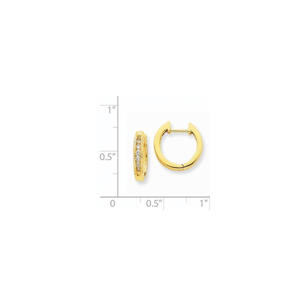 14K Gelbgold Diamant-Creolen