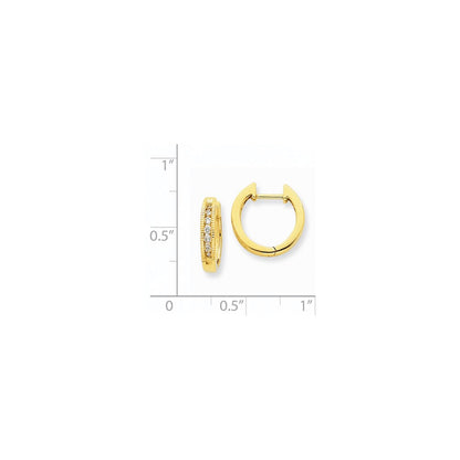 14K Gelbgold Diamant-Creolen