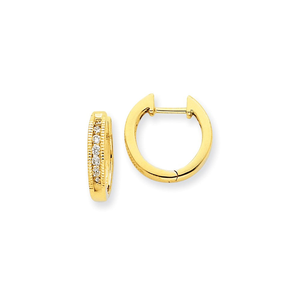 14K Gelbgold Diamant-Creolen