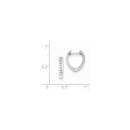 14K Weißgold AA Echte Diamant-Creolen