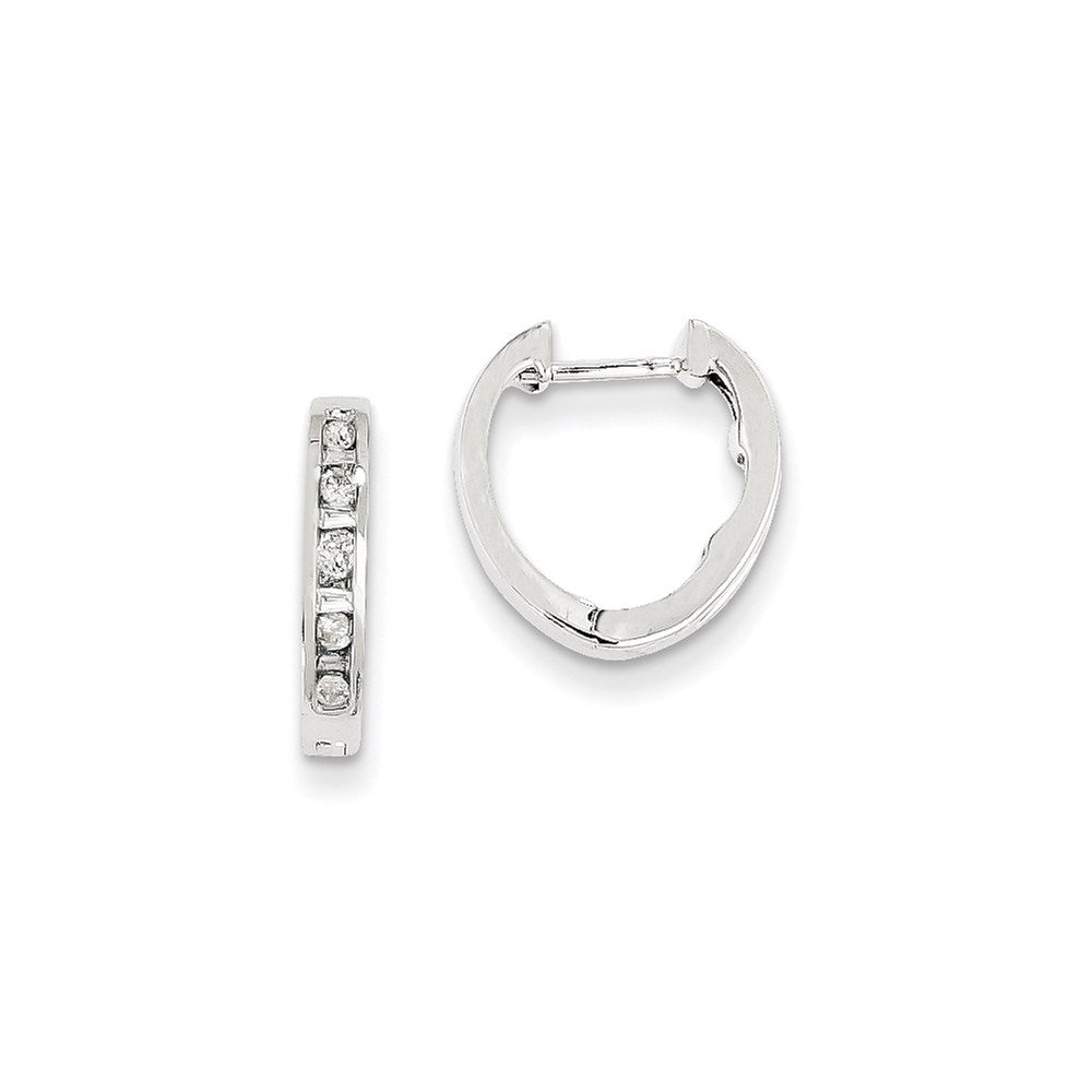 14K Weißgold Diamant-Ohrringe