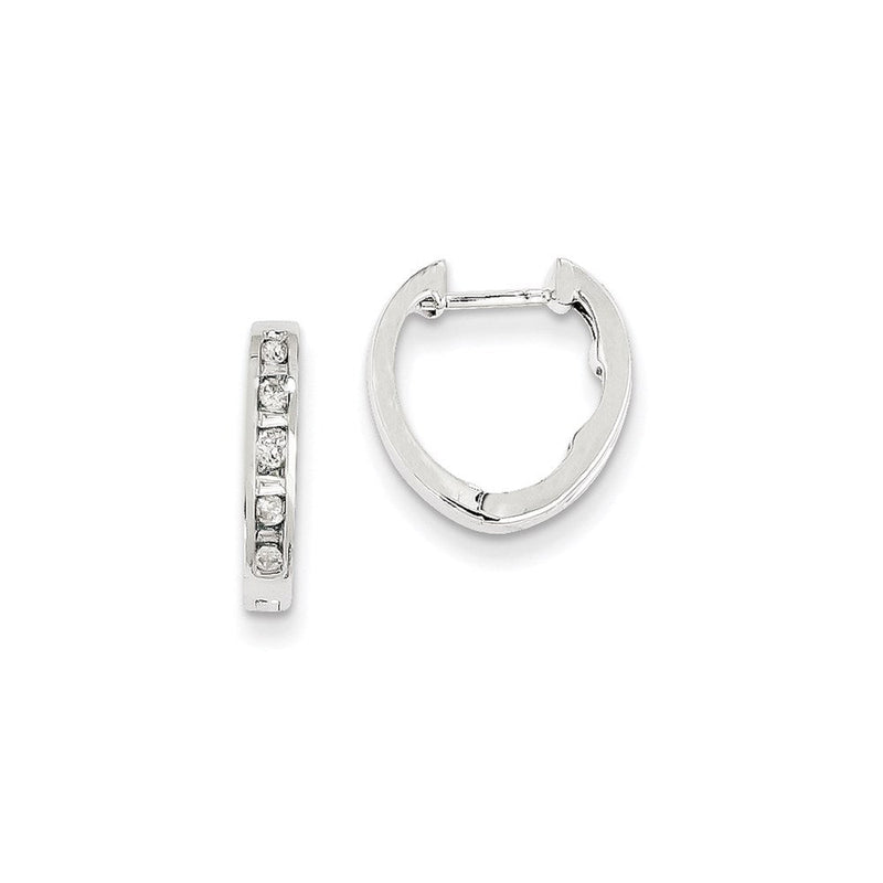 14K Weißgold Diamant-Ohrringe