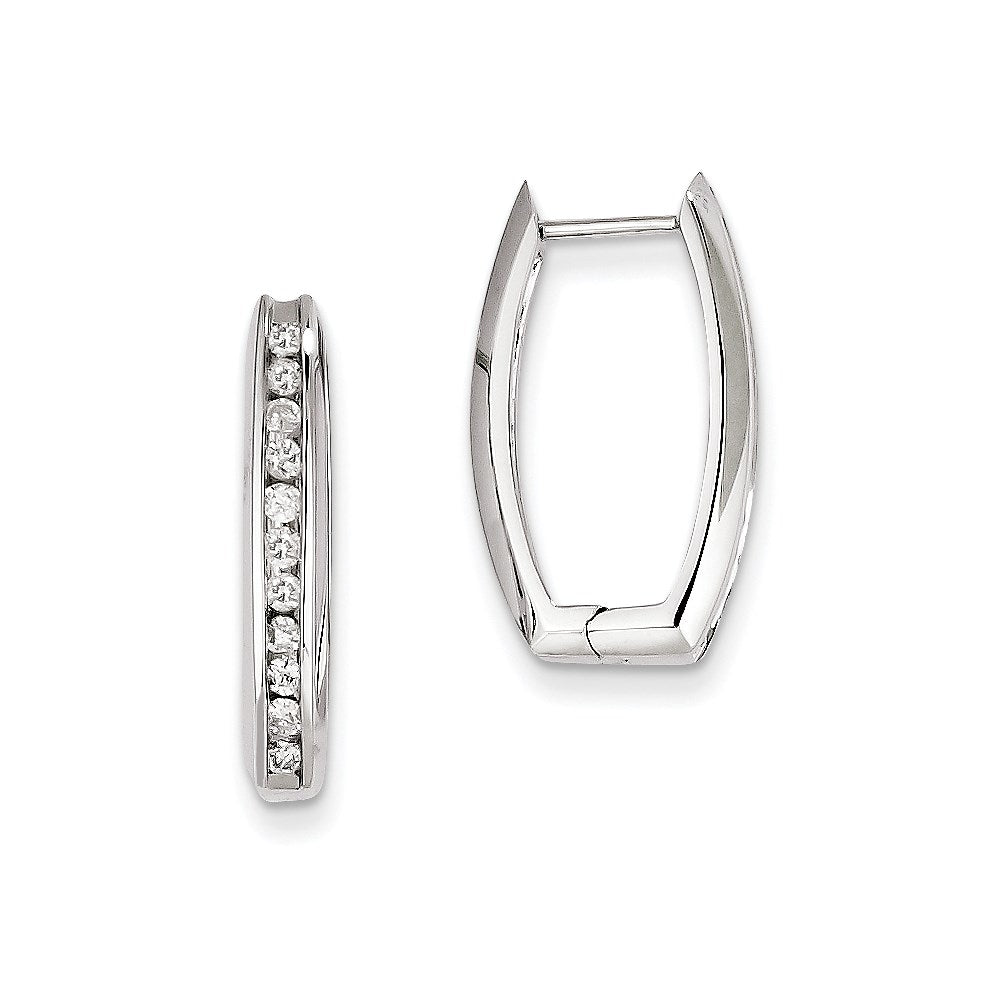 14K WG Diamant-Ohrringe