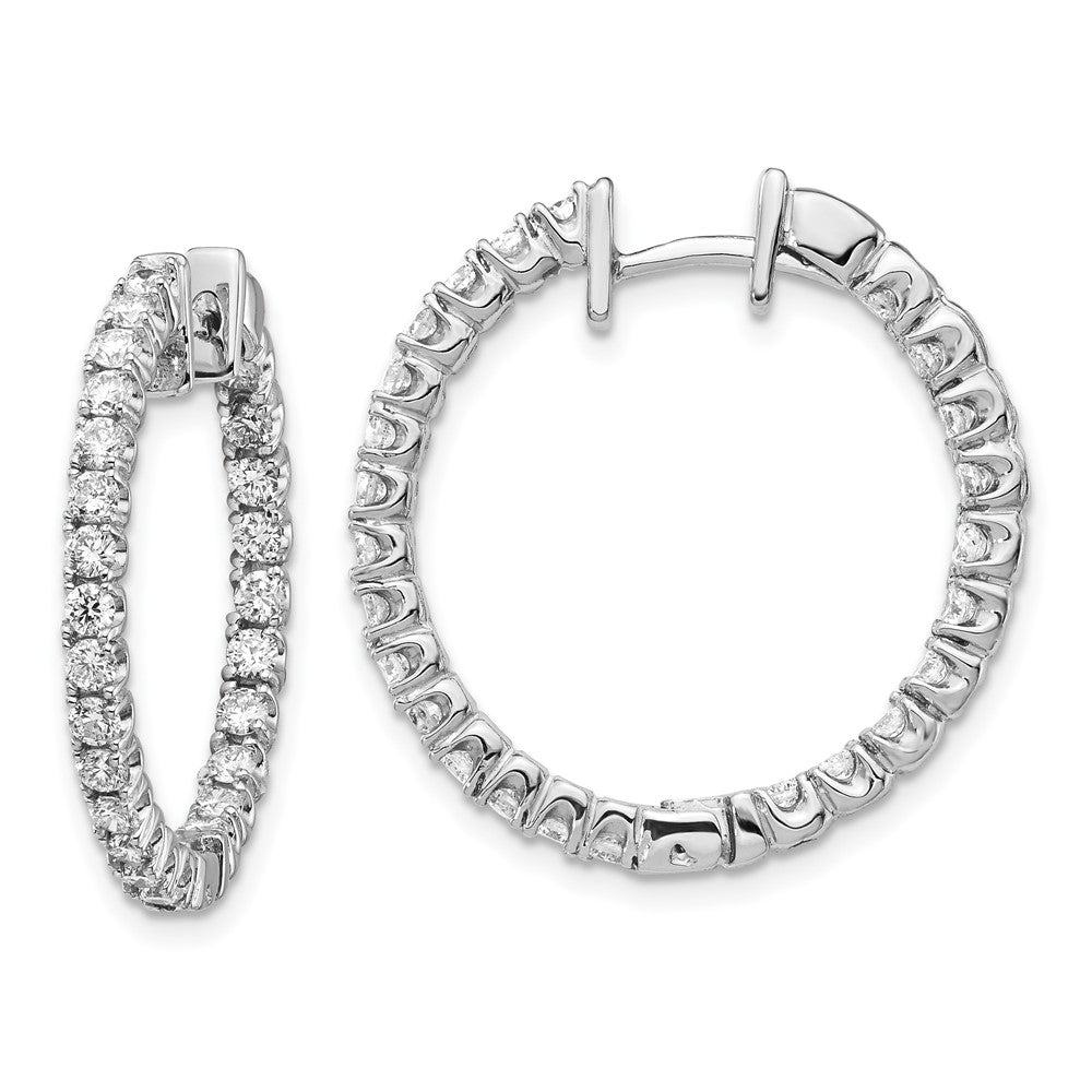 14K Weißgold Ohrringe mit echten VS Diamanten