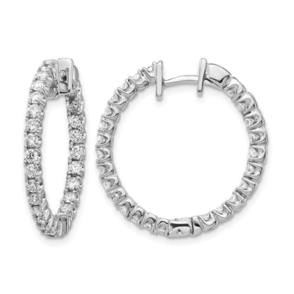 14K Weißgold Ohrringe mit echten VS Diamanten
