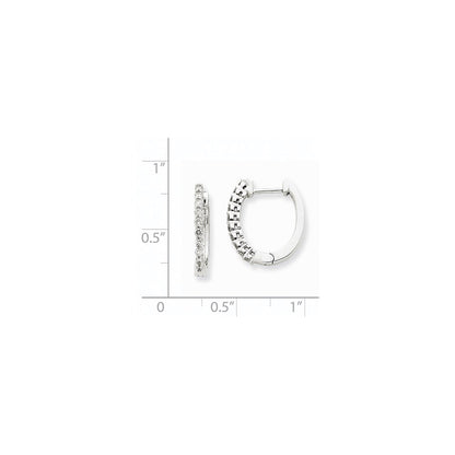 14K Weißgold Creolen mit Klappscharnier und echten AA-Diamanten