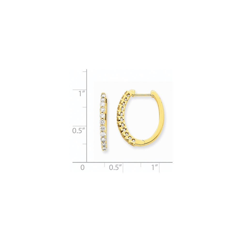 14K Gold Creolen mit echten Diamanten