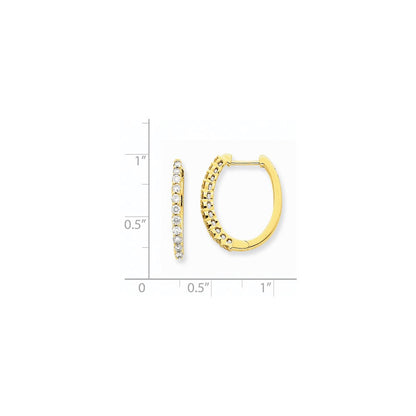 14K Gold Creolen mit echten Diamanten