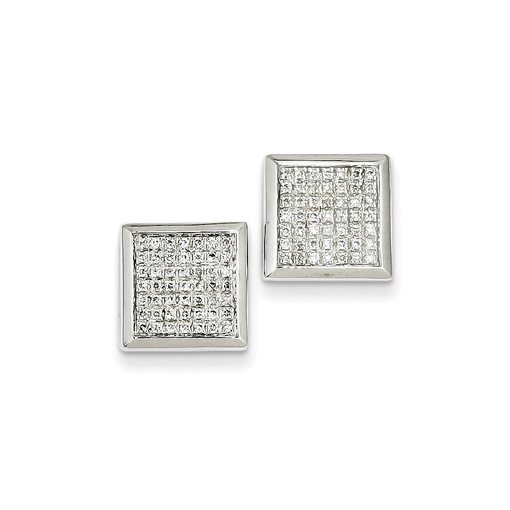 14K Weißgold Diamant-Ohrringe