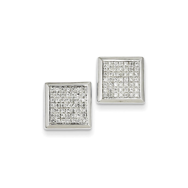 14K Weißgold Diamant-Ohrringe