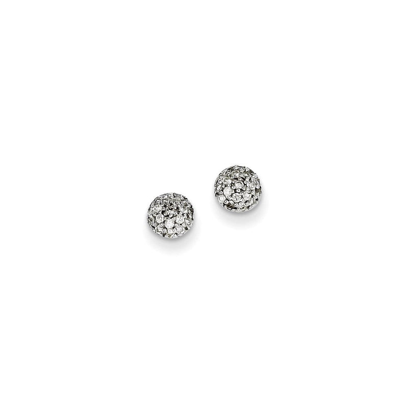 14K Weißgold Diamant-Ohrringe