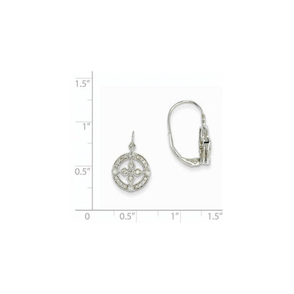 14K Weißgold AA Echtdiamant-Ohrringe