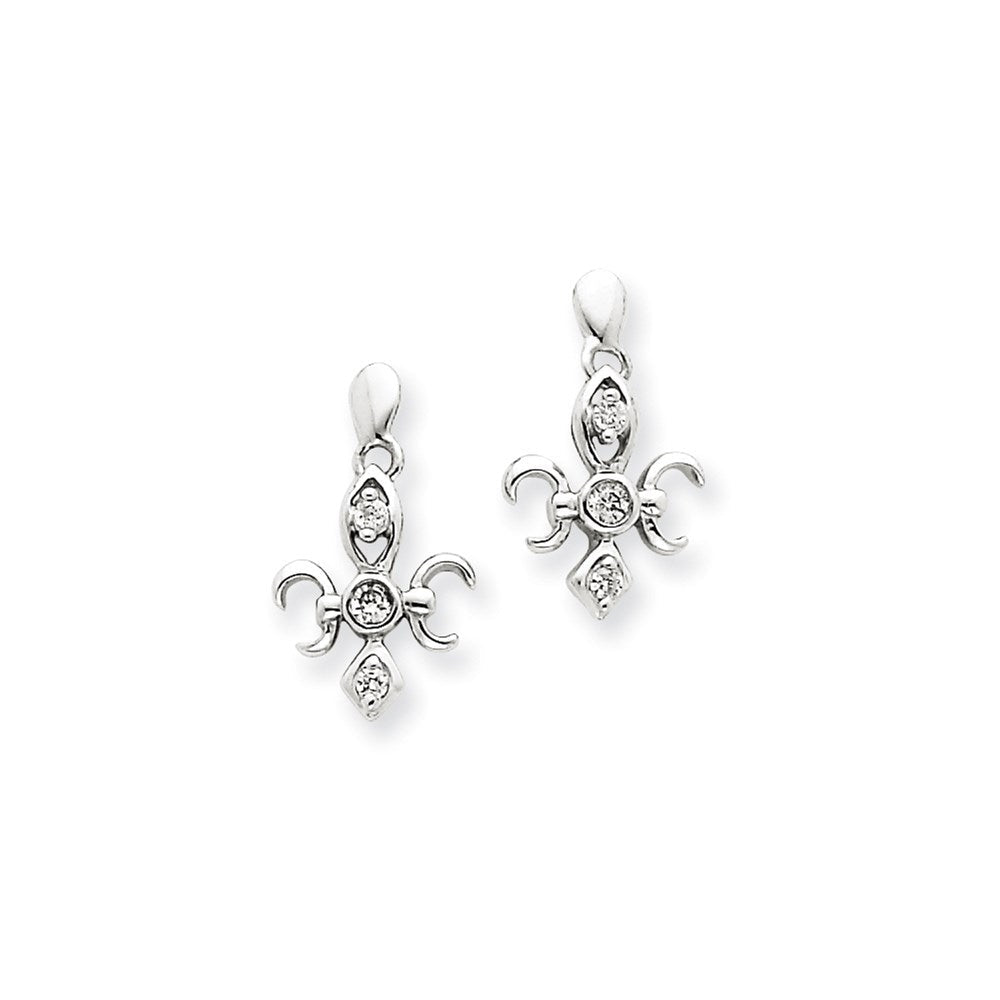14K Weißgold Diamant-Ohrhänger