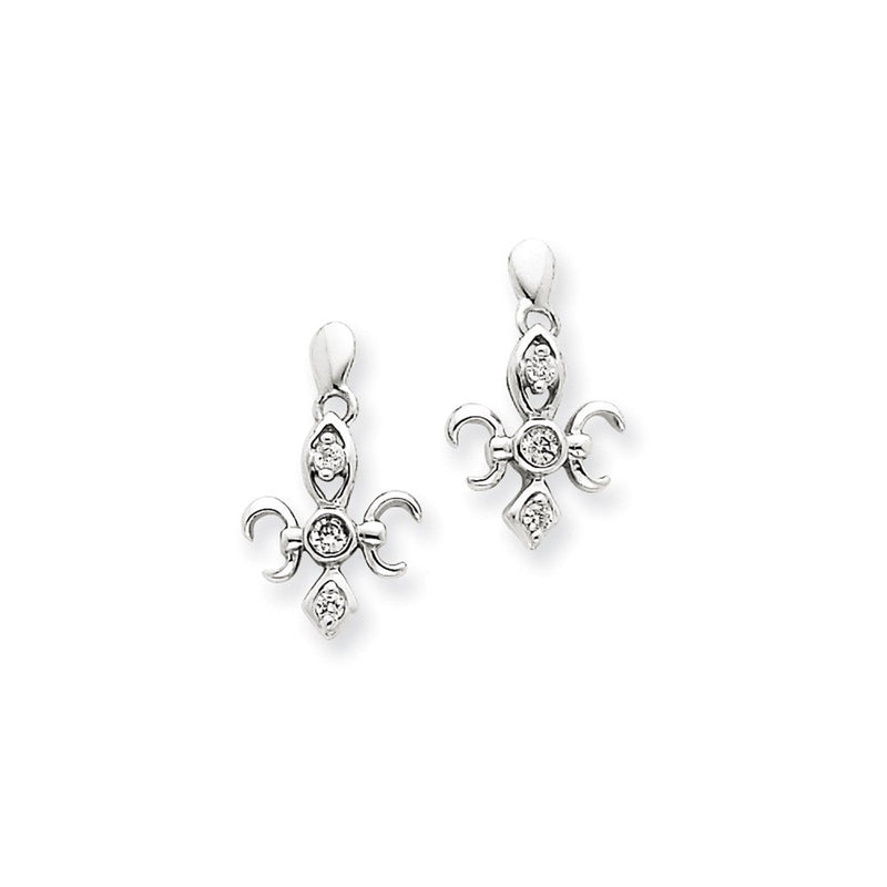 14K Weißgold Diamant-Ohrhänger